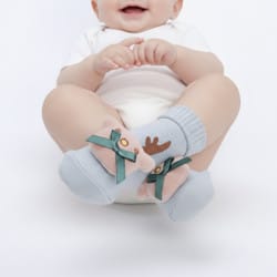 Baby Reindeer Socks Blue